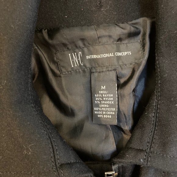 INC  Black Ruffle Jacket - Picture 5 of 6